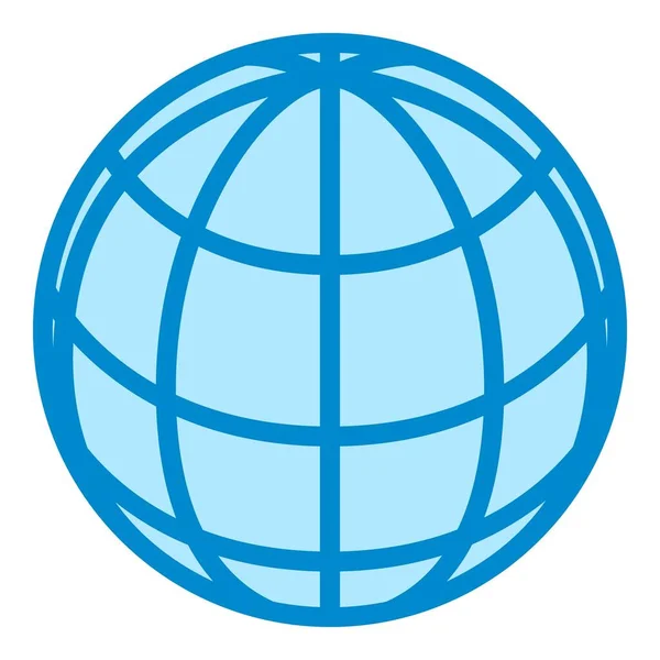 Globe grid icon isometric vector. Earth globe world sphere — Stock Vector