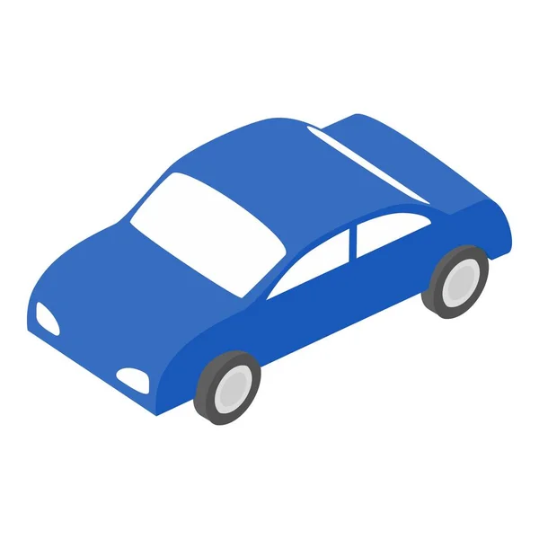 Icono del coche vector isométrico. Icono azul coche de pasajeros — Vector de stock