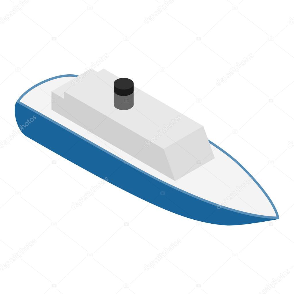 Steamboat icon isometric vector. Steamship cruise boat icon