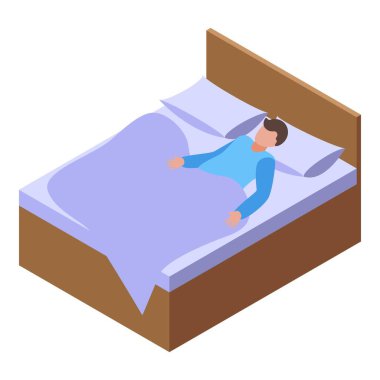 Sleeping bedroom icon isometric vector. Bed sleep vector Sleeping bedroom icon isometric vector. Bed sleep vector