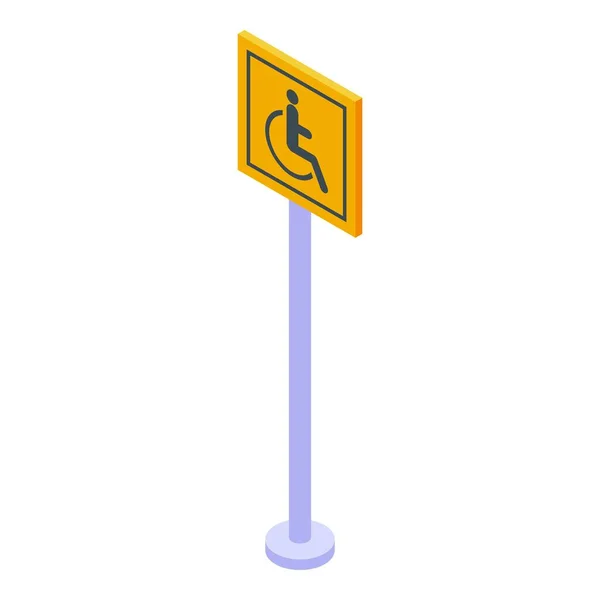 Icône de signe de fauteuil roulant vecteur isométrique. Handicap personne — Image vectorielle