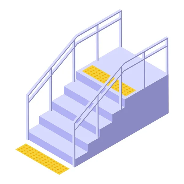 접근 가능 한 계단 환경 아이콘 isometric vector. 휠체어 액세스 — 스톡 벡터