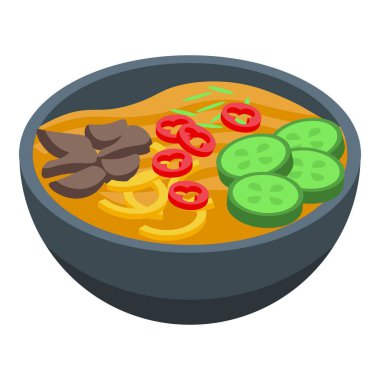 Abur cubur ikonu izometrik vektörü. Hızlı çöp.