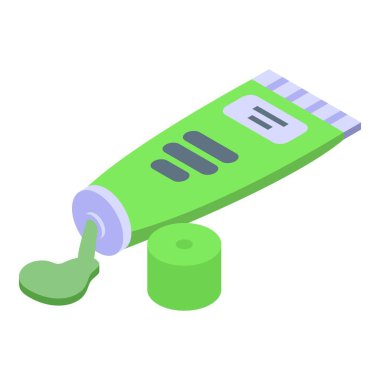 Wasabi tüp ikon izometrik vektörü. Japonca kutu.