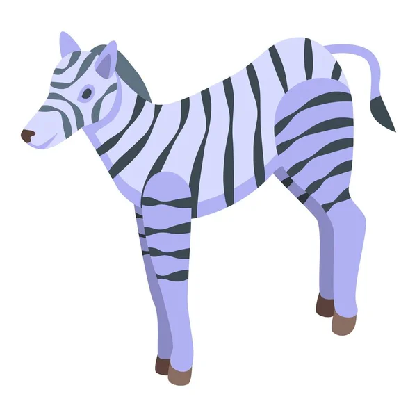 Safari icono de cebra vector isométrico. África animal — Vector de stock