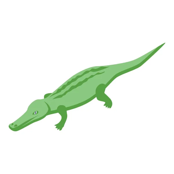 Safari crocodile icon isometric vector. Alligator animal — Stock Vector