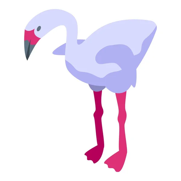 Cute flamingo icon isometric vector. Tropical bird — Stock Vector