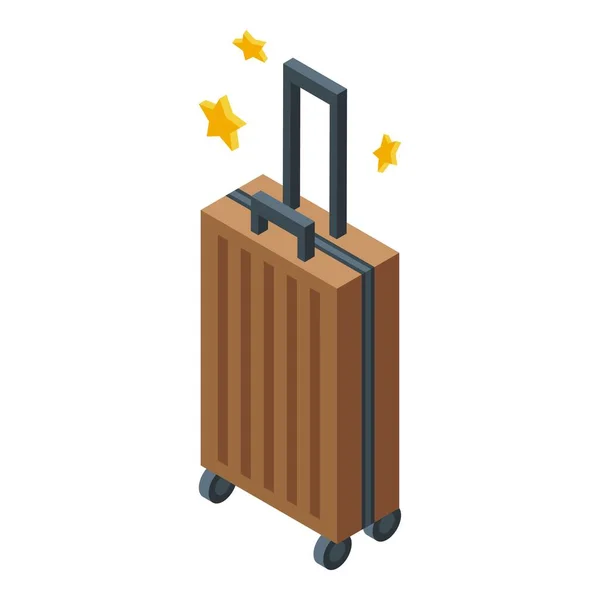 Reisetaschensymbol isometrischer Vektor. Koffer und Gepäck — Stockvektor