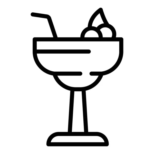 Bar cocktail icon outline vector. Pub restaurant — Stock Vector