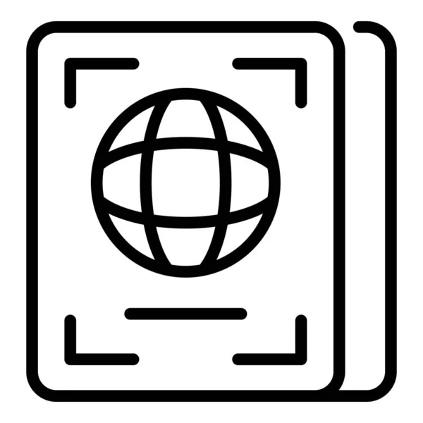 Εικονίδιο διαβατηρίου διάνυσμα. Έγγραφο ταυτότητας — Διανυσματικό Αρχείο