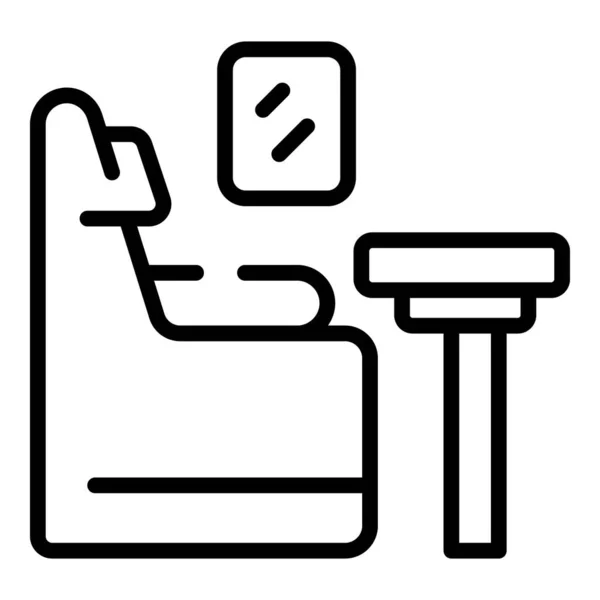 Airplane business seat icon outline vector. Window plane — Stock Vector