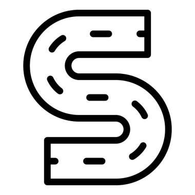 S yolu simgesi ana hat vektörü. Yol yolu