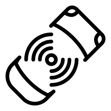 Uydu konumu konum ikonu ana hat vektörü. GPS navigasyonu