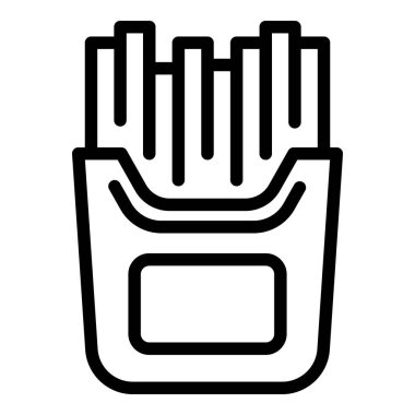 Patates kızartması taslak vektörü. Patates yemeği.