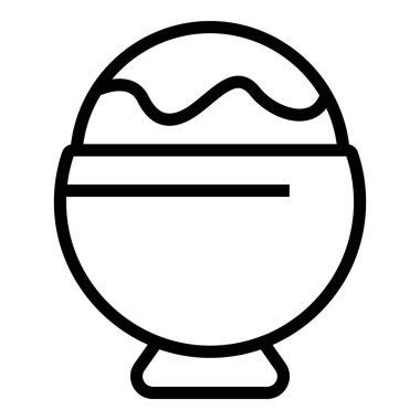 Gelato şerbeti ikon ana hatları vektörü. Yumuşak dondurma.