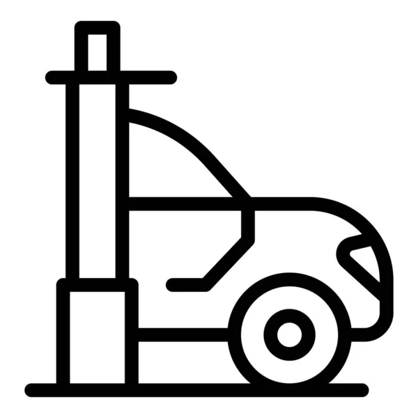 Parkeerstop pictogram omtrek vector. Toegangsbarrière — Stockvector