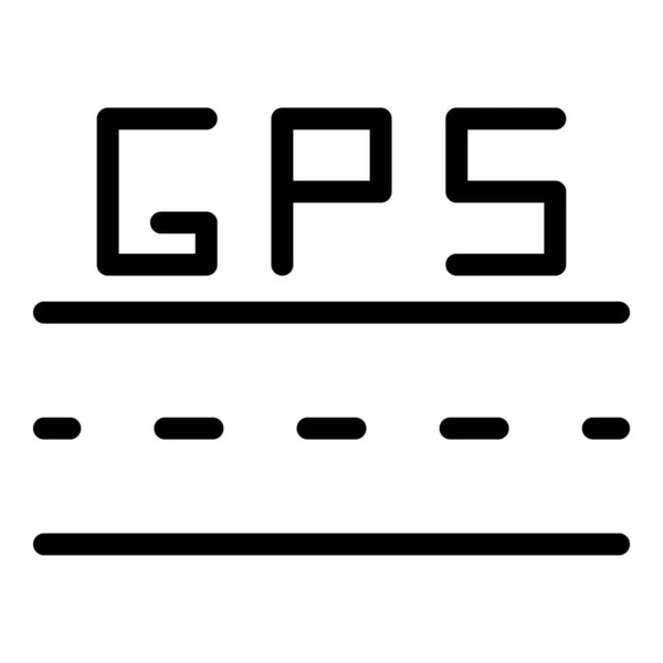 Road gps Icon Outline Vektor. Straßenkarte — Stockvektor