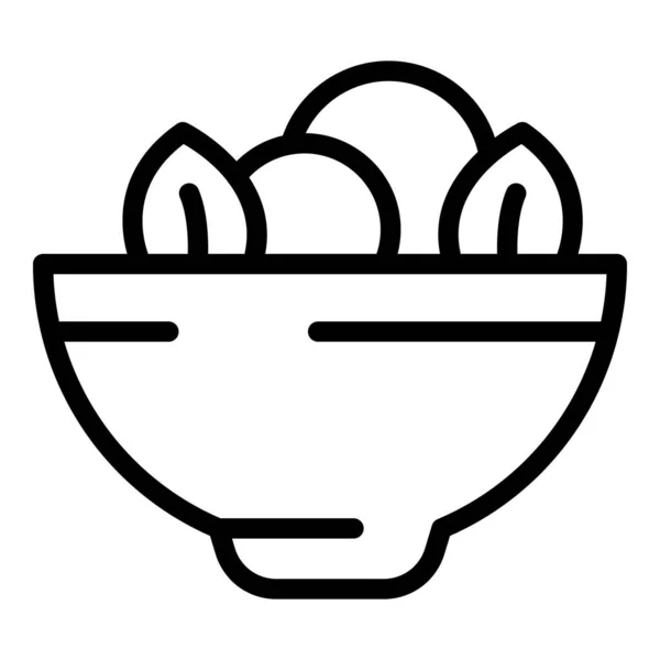 Umrissvektor für französische Salatsymbole. Speisekarte — Stockvektor