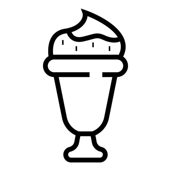 Wafer gelato Symbol Umrissvektor. Speiseeis — Stockvektor