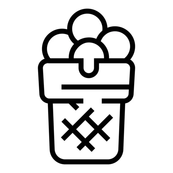 Frozen gelato icon outline Vektor. Kalteis — Stockvektor