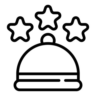 Halka yıldızları ikon ana hatları vektörü. Yıldız altını.