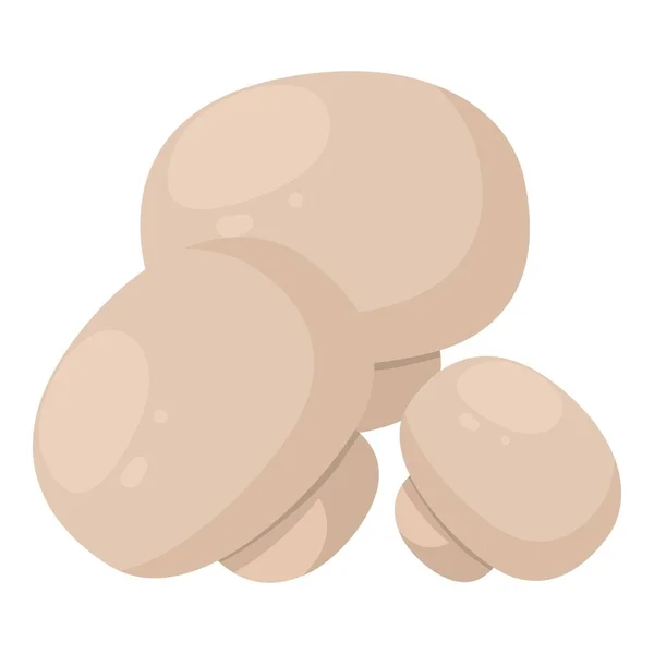 Icono de Champignon vector isométrico. Icono de hongo comestible blanco sin cocer — Vector de stock