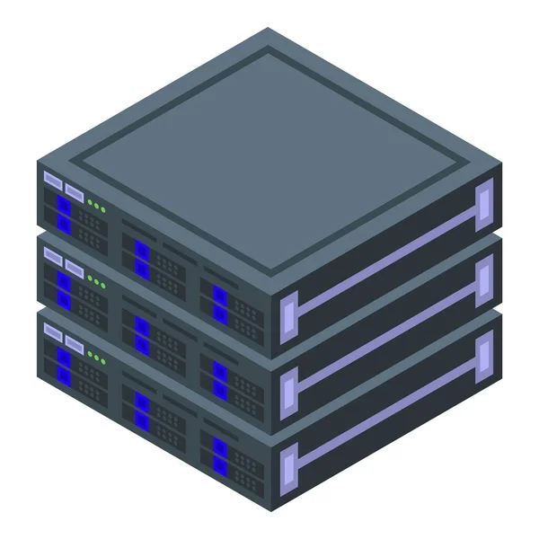 Ícone do servidor vetor isométrico. Nuvem de dados —  Vetores de Stock