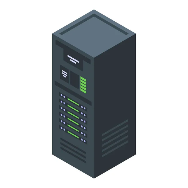 Icono de rack del servidor vector isométrico. Nube web — Vector de stock