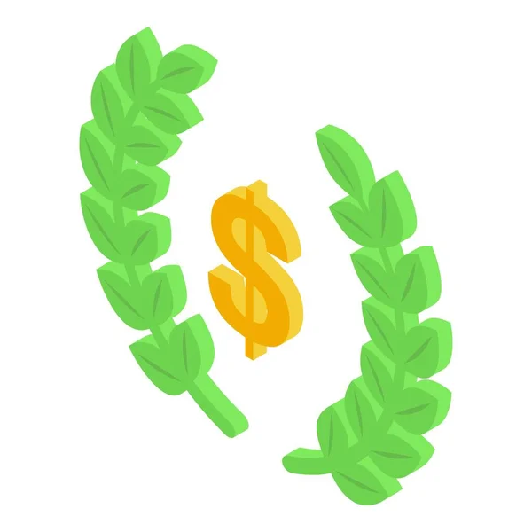 Success laurel icon isometric vector. Wreath leaf — Stock Vector