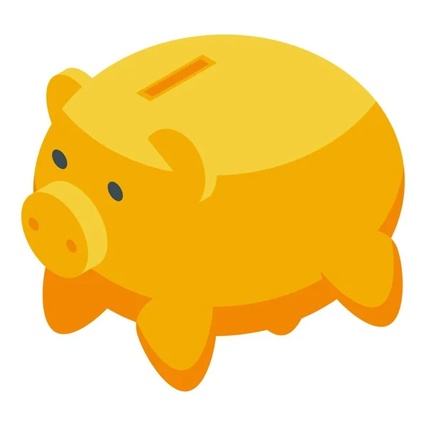 Piggy bank icon isometric vector. Pig money — Stock Vector