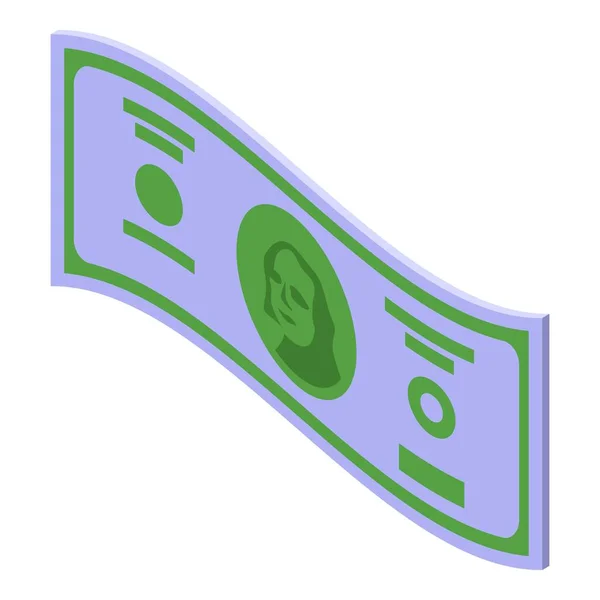 Ícone de nota de dólar vetor isométrico. Dinheiro em dinheiro —  Vetores de Stock
