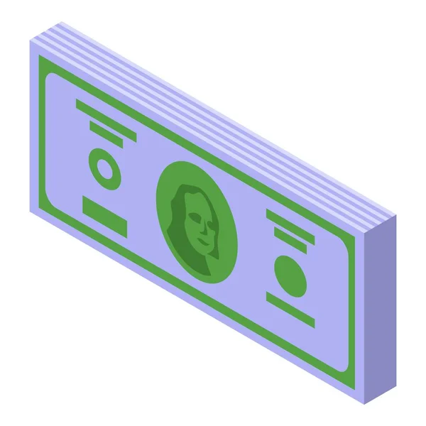 Icono de dinero en efectivo vector isométrico. Papel de dinero — Vector de stock