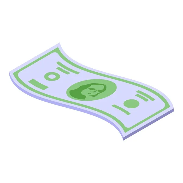 Dollar cash paper icoon isometrische vector. Geldvaluta — Stockvector