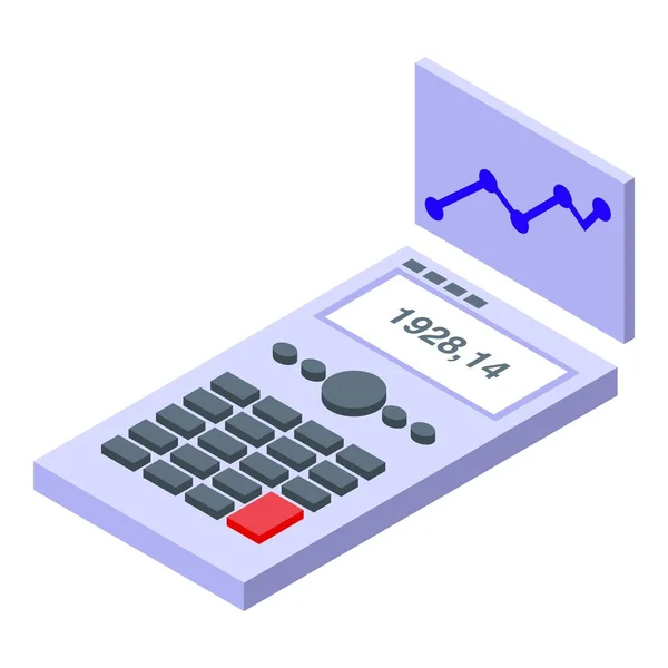 财务计算器图标等距矢量.业务计划 — 图库矢量图片