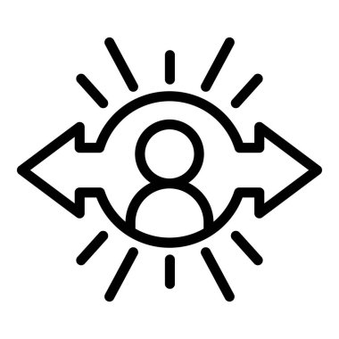 Yönetim seçim simgesi ana hatları vektörü. İş adamları