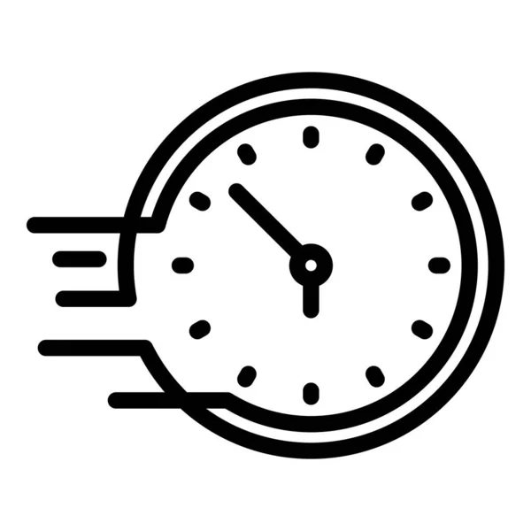 Rápido icono de gestión del tiempo contorno vector. Negocios en línea — Archivo Imágenes Vectoriales