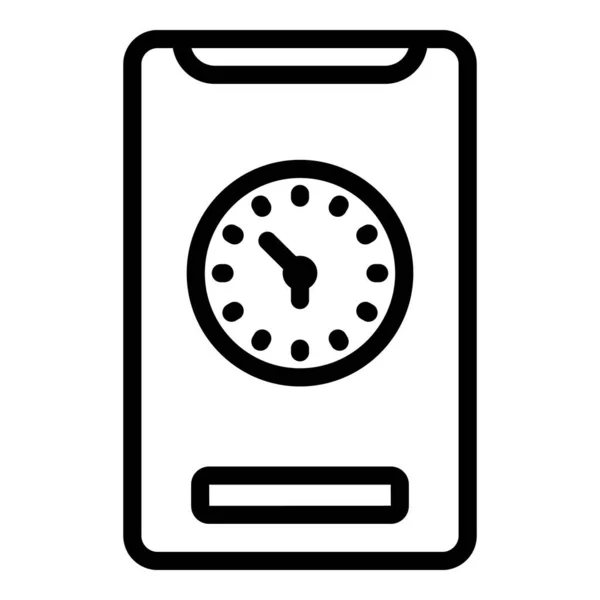 Gestor de Smartphone icono contorno vector. Proyecto de empleo — Vector de stock