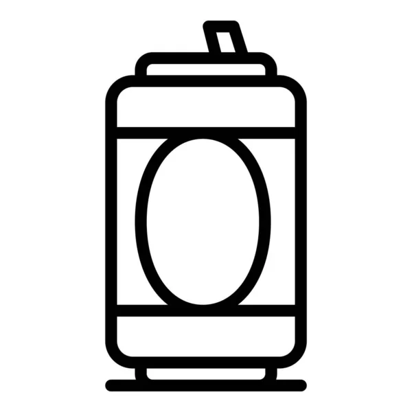 Bier tin kan pictogram schetsen vector. Metaaldrank — Stockvector