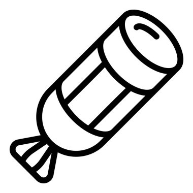 Yarı sosis ikonu ana hatlı vektör. Alman yemeği.