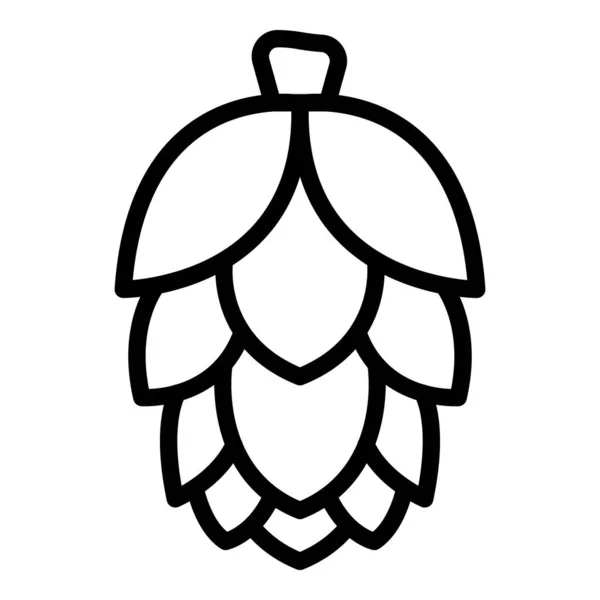 Ikona rośliny piwnej zarys wektor. Bar pub — Wektor stockowy
