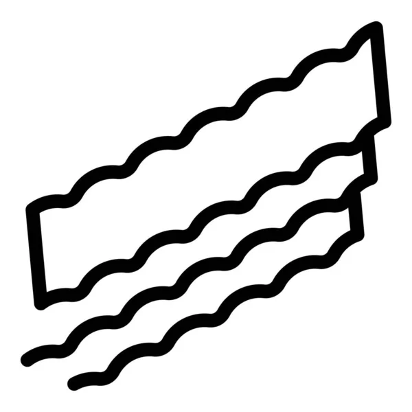 Lasagne pâtes icône contour vecteur. Lasagnes italiennes — Image vectorielle