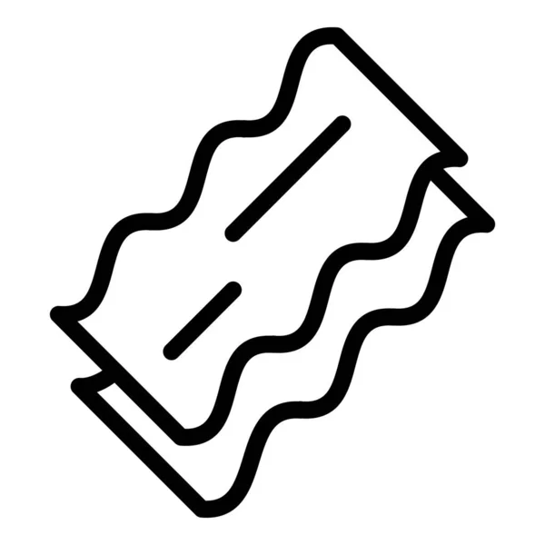 Garen Lasagne Symbol Umrissvektor. Nudeln mit Lasagne — Stockvektor