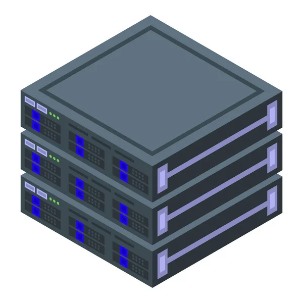 Піктограма сервера Api ізометричний вектор. Інтернет-код — стоковий вектор