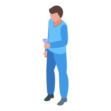 Ultrason asistanı izometrik vektörü. Hamilelik testi