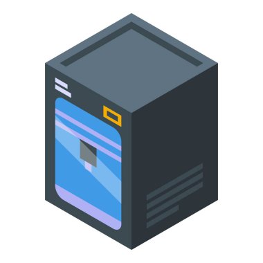 Tıbbi yazıcı ikonu izometrik vektörü. Mühendislik biyo kopyalama