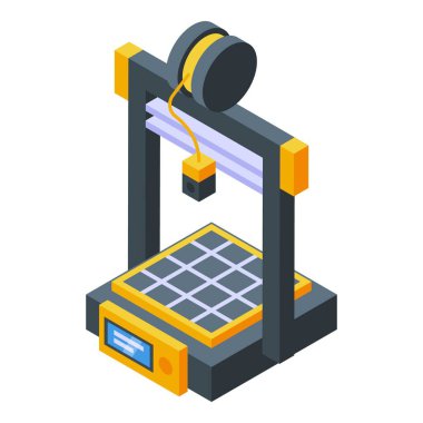 İnsan organı yazıcı ikonu izometrik vektörü. Tıp mühendisliği