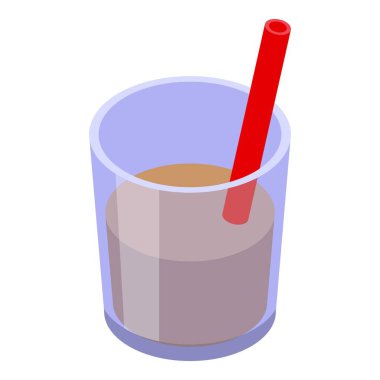 Baobab suyu ikonu izometrik vektörü. Afrika ağacı