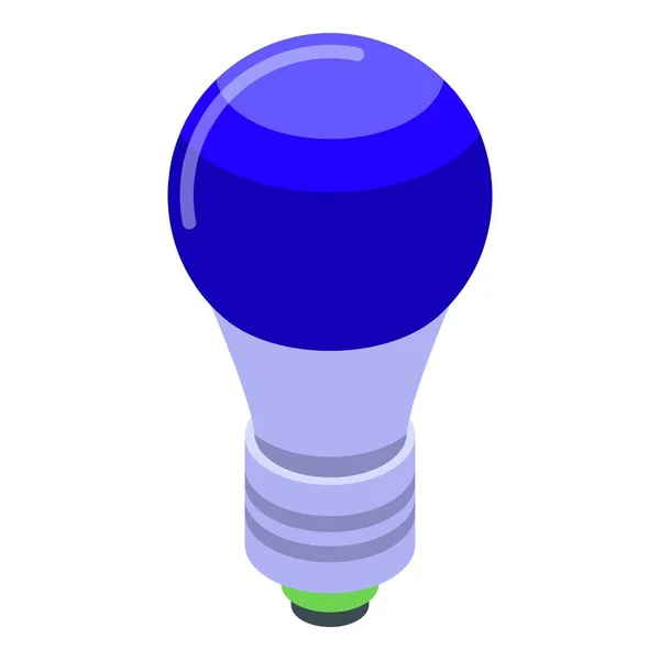 Led bulb icon isometric vector. Smart lightbub — Stock Vector