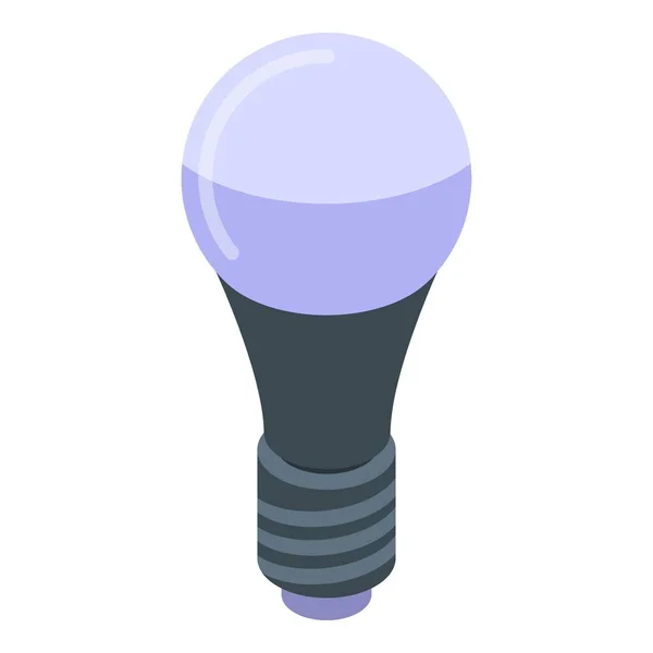 Ikona LED žárovky izometrický vektor. Chytrý nápad — Stockový vektor