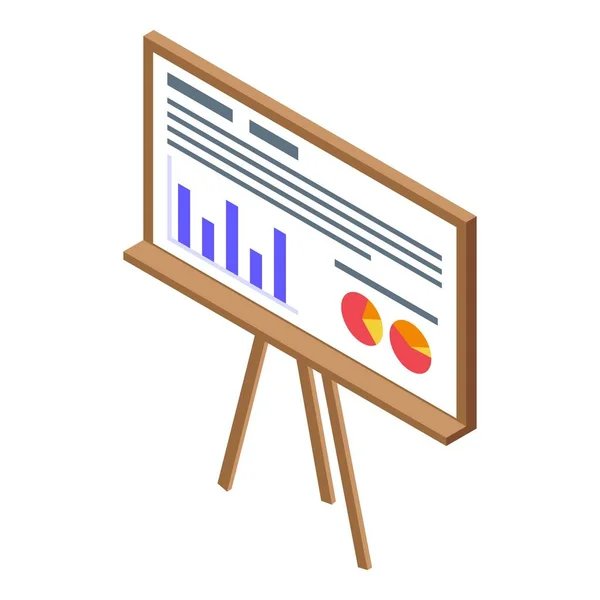 Business school banner icona vettore isometrico. Presentazione del denaro — Vettoriale Stock